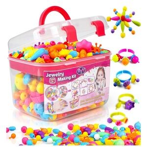 NWT Kids’ Bead Set - Rainbow Multicolor - by Funzbo - Ages 3-8+ One Size